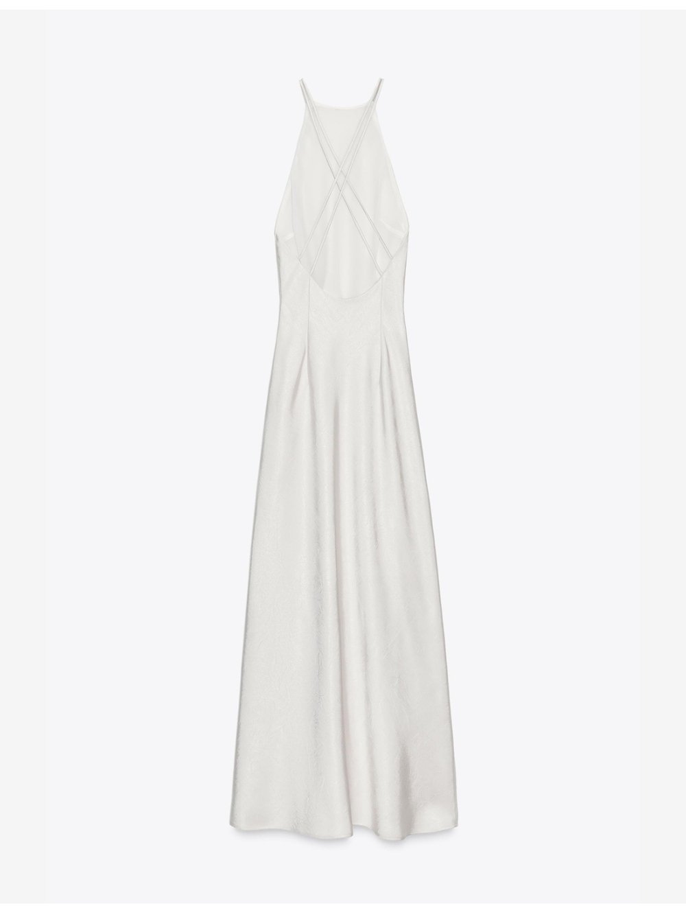 NWT Zara Open Back Satin Maxi Dress - Picture 6 of 9